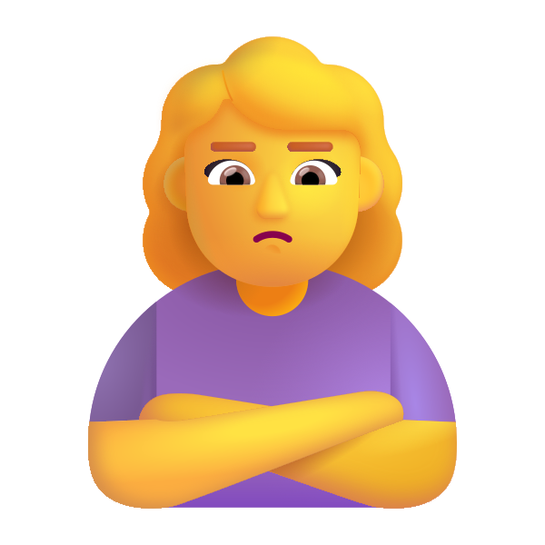 Woman Pouting Color Default Vector