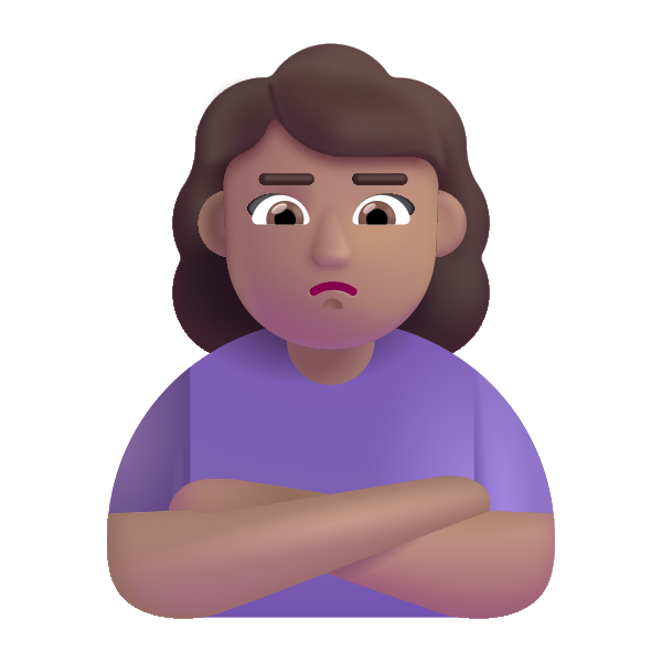 Woman Pouting Color Medium