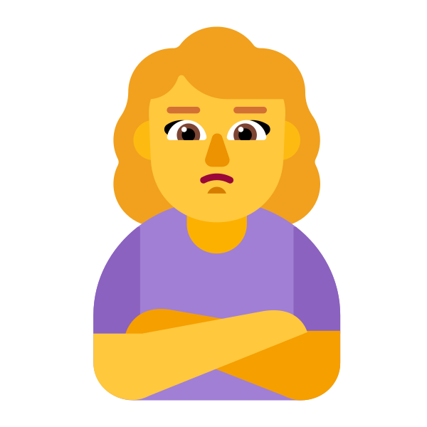 Woman Pouting Flat Default