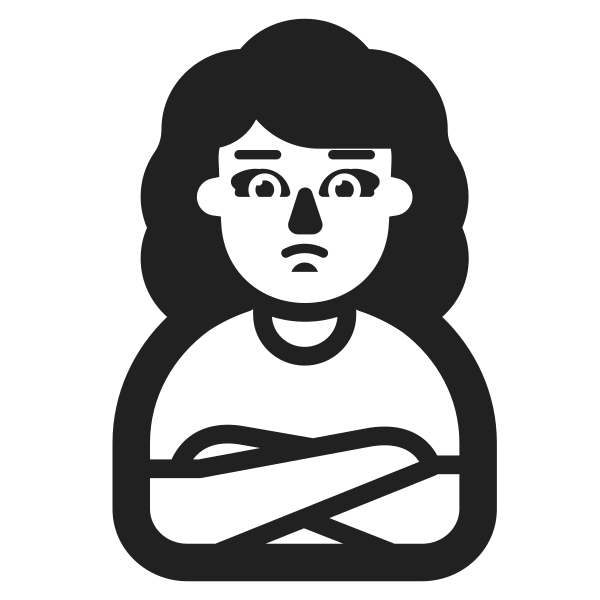 Woman Pouting High Contrast Default