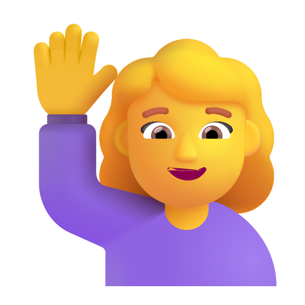 Woman Raising Hand Color Default