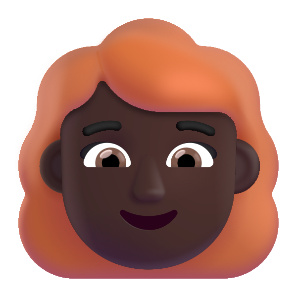 Woman Red Hair Color Dark Vector