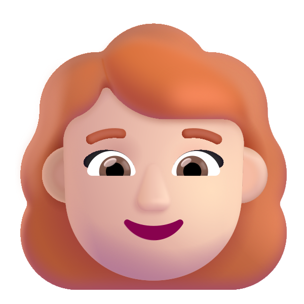 Woman Red Hair Color Light Vector