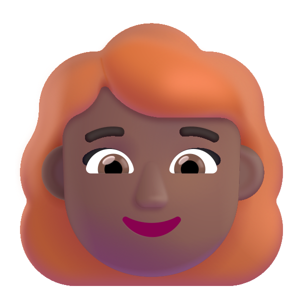 Woman Red Hair Color Medium Dark