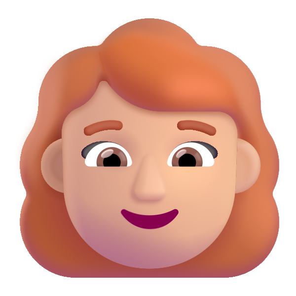 Woman Red Hair Color Medium Light