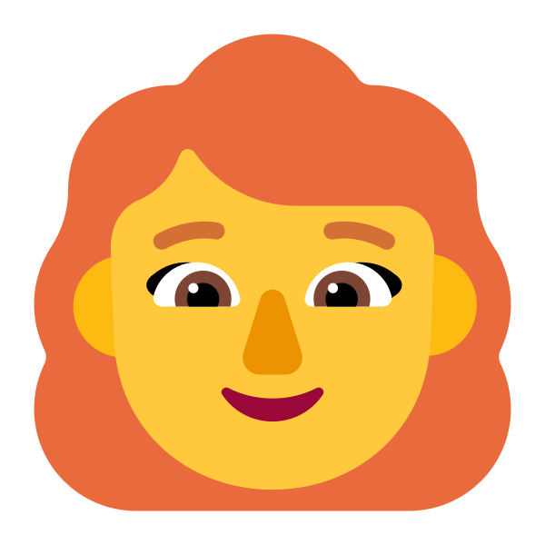 Woman Red Hair Flat Default
