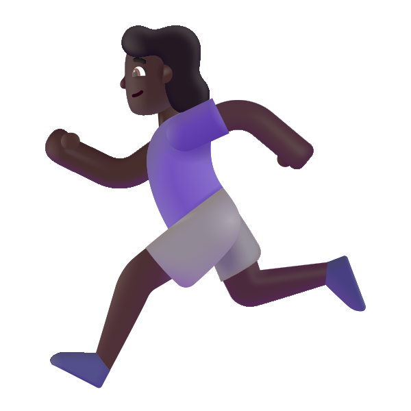 Woman Running Color Dark