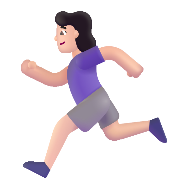 Woman Running Color Light Vector