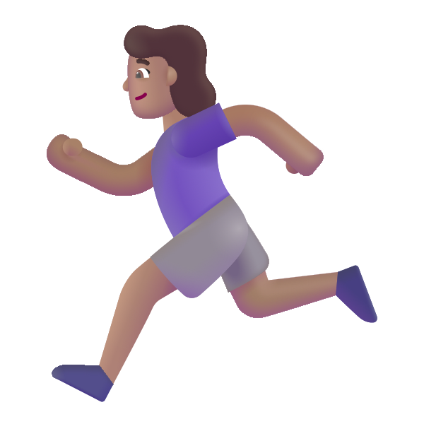 Woman Running Color Medium