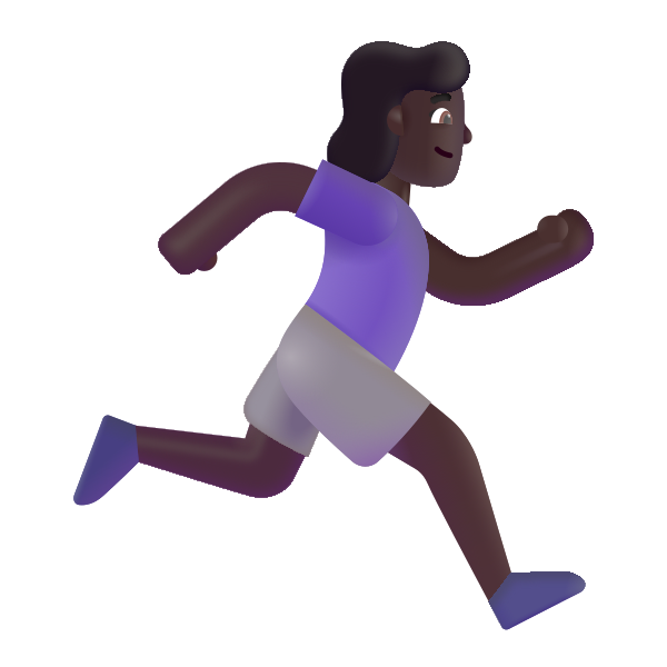 Woman Running Facing Right Color Dark