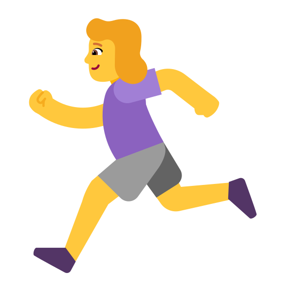 Woman Running Flat Default Vector