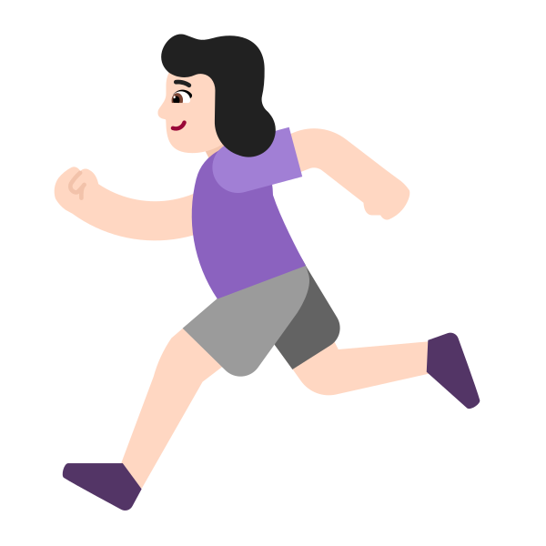Woman Running Flat Light