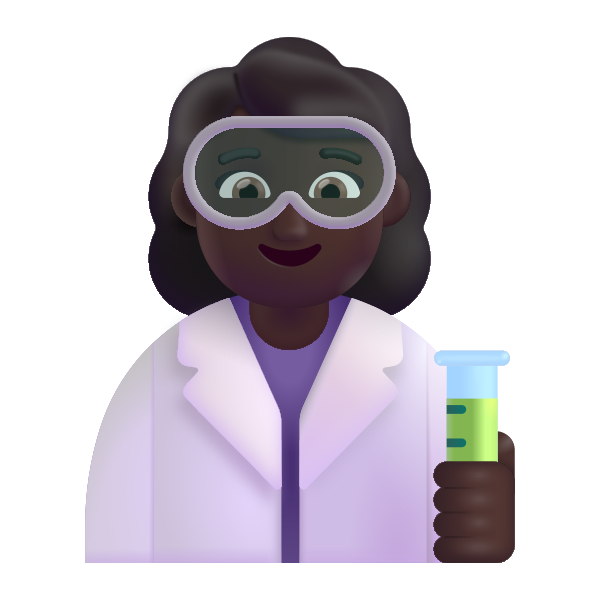 Woman Scientist Color Dark Vector