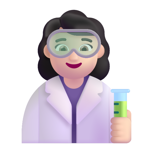 Woman Scientist Color Light