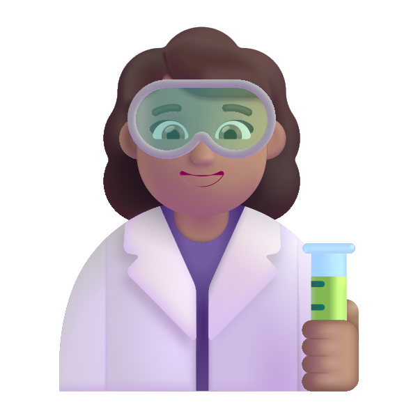 Woman Scientist Color Medium