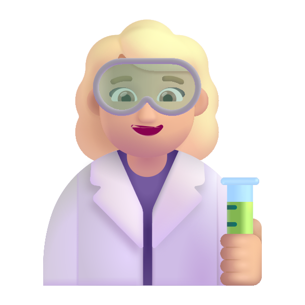 Woman Scientist Color Medium Light Vector