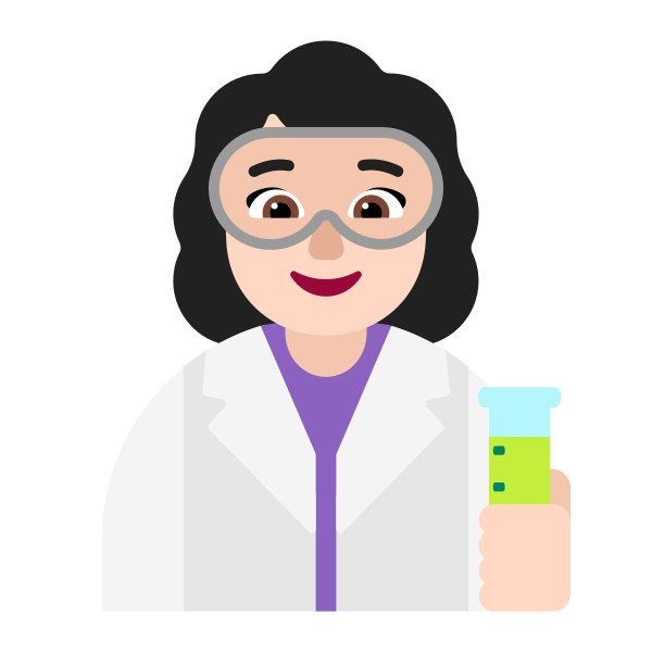 Woman Scientist Flat Light Vector