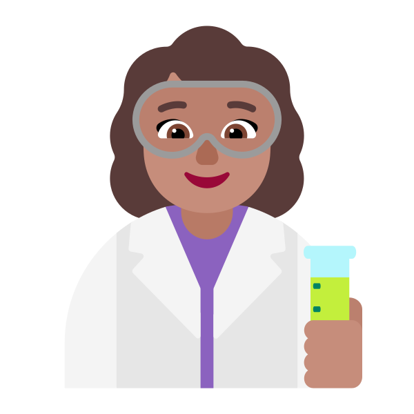 Woman Scientist Flat Medium Vector