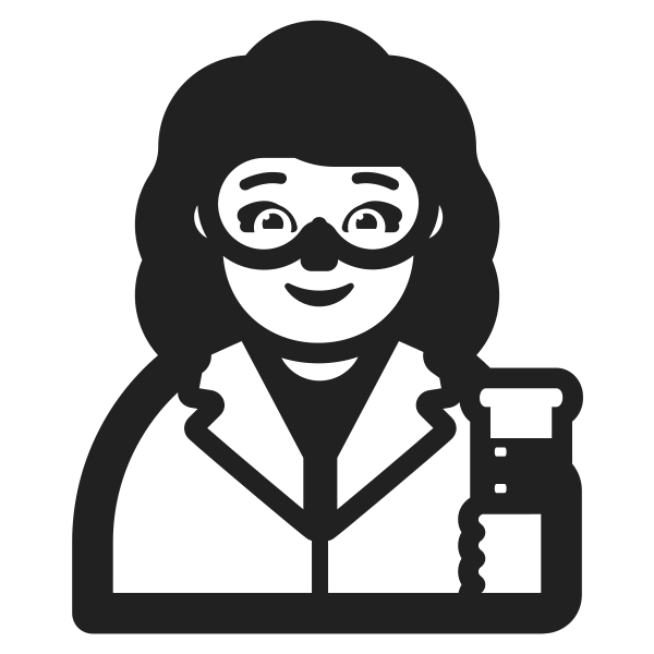 Woman Scientist High Contrast Default