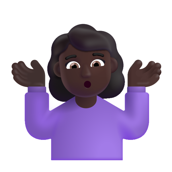 Woman Shrugging Color Dark