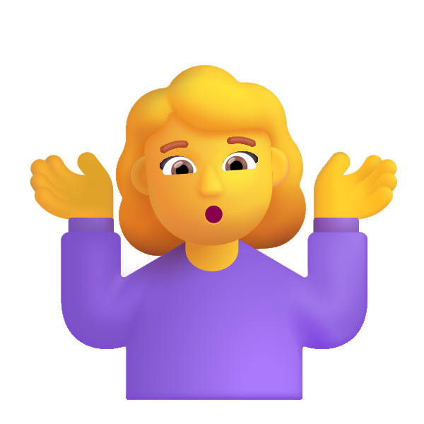 Woman Shrugging Color Default Vector