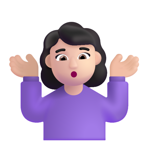 Woman Shrugging Color Light