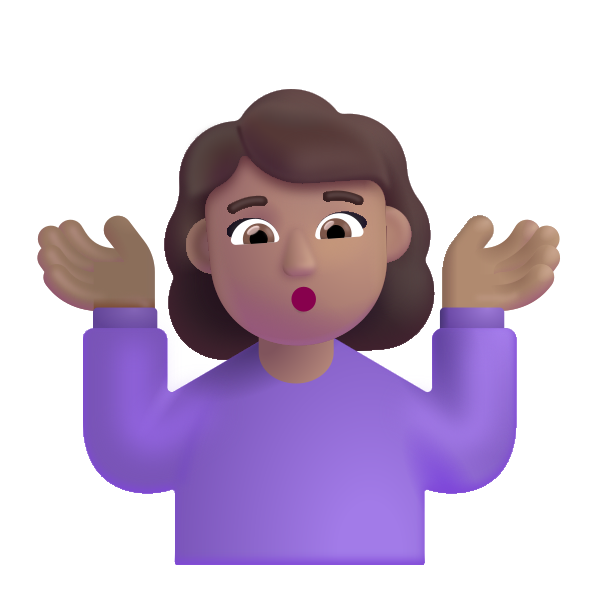 Woman Shrugging Color Medium Vector