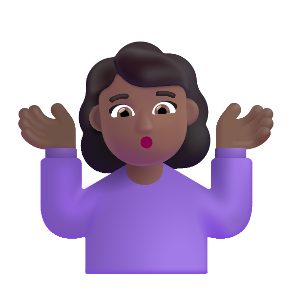 Woman Shrugging Color Medium Dark