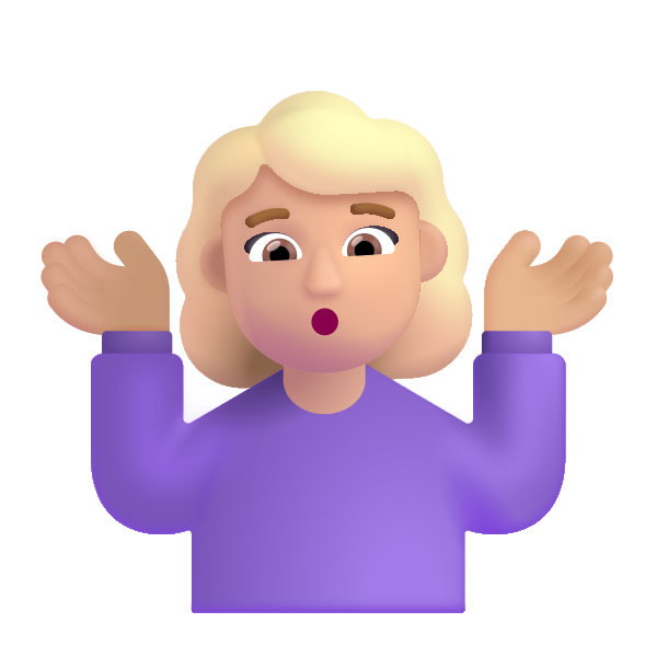 Woman Shrugging Color Medium Light
