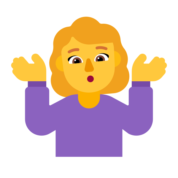 Woman Shrugging Flat Default Vector