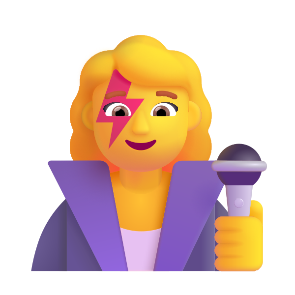 Woman Singer Color Default Vector