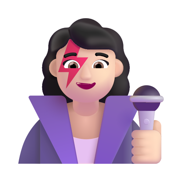 Woman Singer Color Light Vector