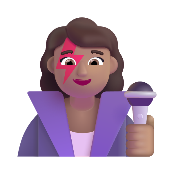 Woman Singer Color Medium Vector
