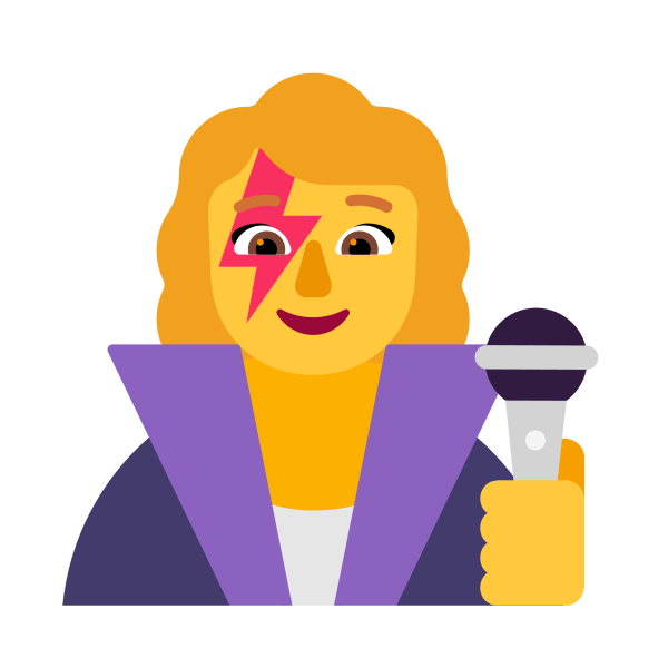 Woman Singer Flat Default
