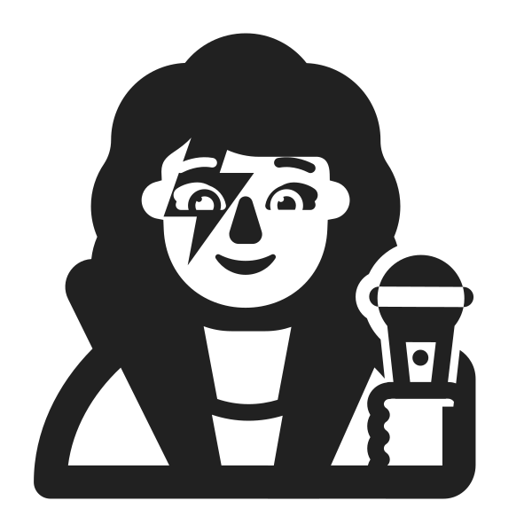 Woman Singer High Contrast Default Vector