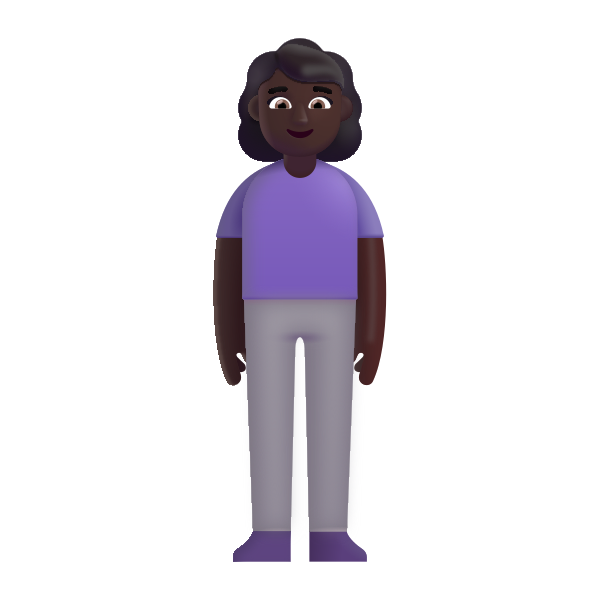Woman Standing Color Dark