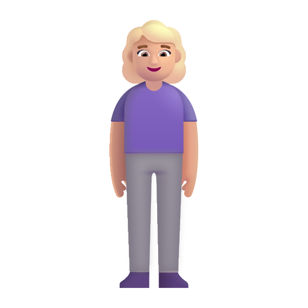 Woman Standing Color Medium Light Vector