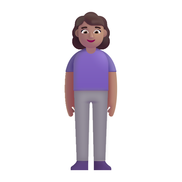Woman Standing Color Medium Vector