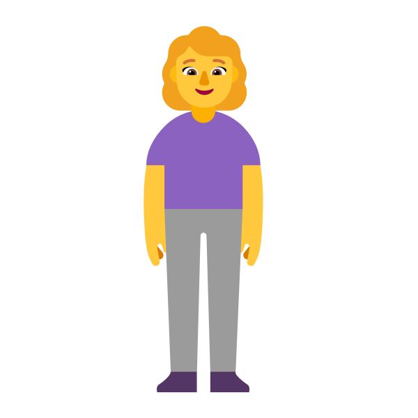Woman Standing Flat Default Vector