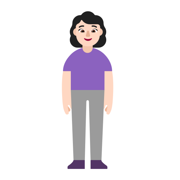 Woman Standing Flat Light