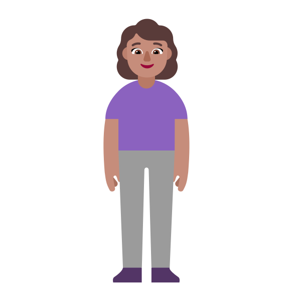 Woman Standing Flat Medium