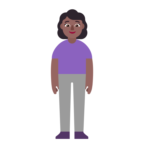 Woman Standing Flat Medium Dark
