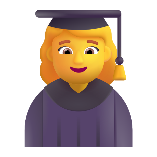 Woman Student Color Default Vector