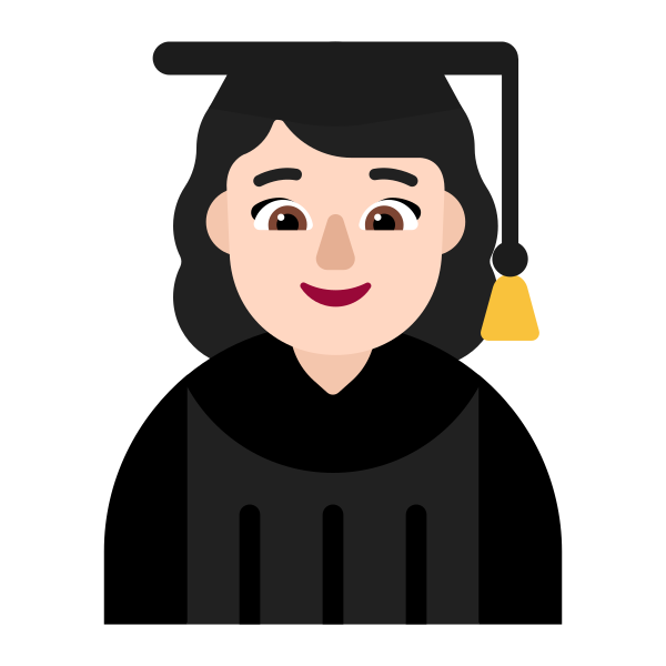 Woman Student Flat Light Vector