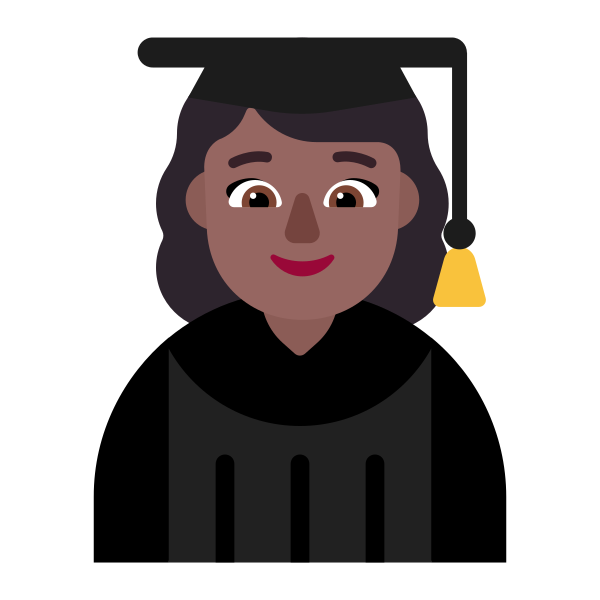 Woman Student Flat Medium Dark