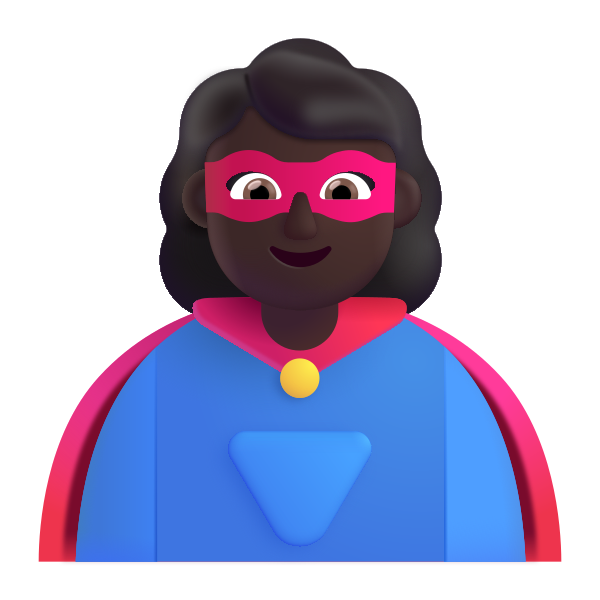 Woman Superhero Color Dark