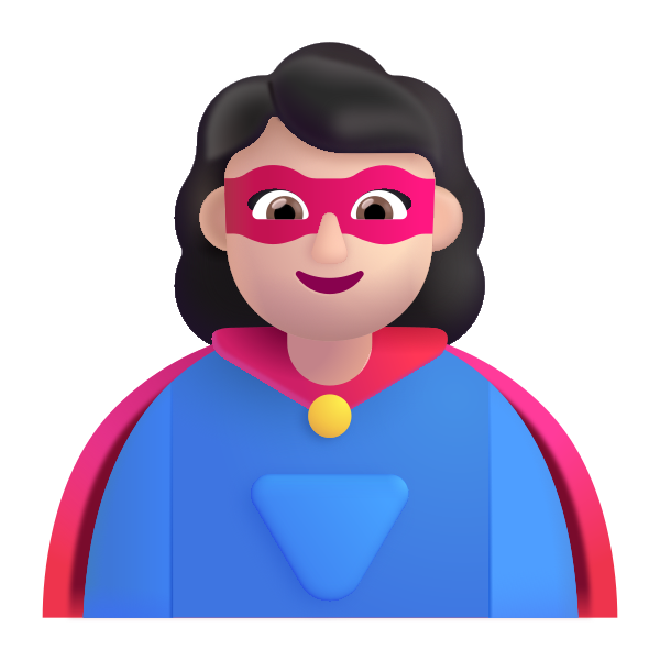 Woman Superhero Color Light
