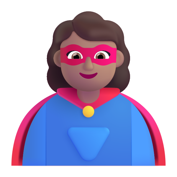 Woman Superhero Color Medium Vector