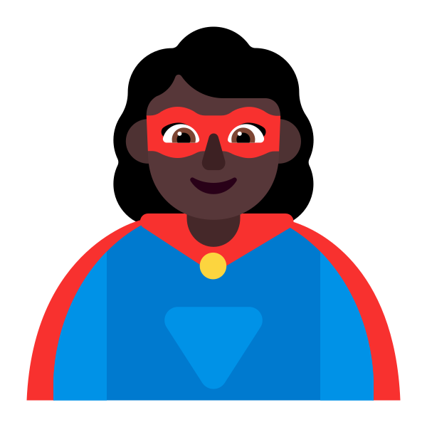 Woman Superhero Flat Dark Vector