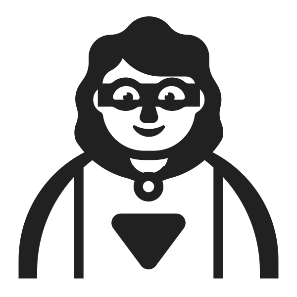 Woman Superhero High Contrast Default Vector